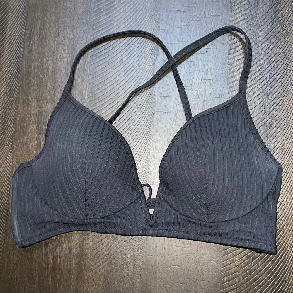 Black Ribbed Bikini Set - Picture 2 of 5